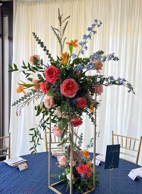 Reception centerpiece - high arrangement