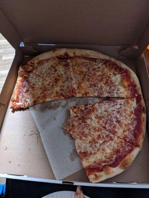 Large cheese pizza $13