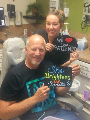 Our patient Nick had a great cleaning with our hygienist Tanya