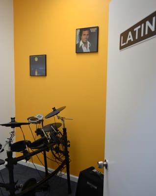 Drum lesson room at Center Stage.