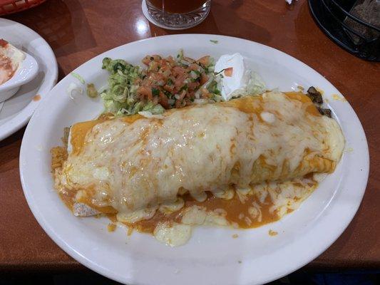 Beef fajita burrito