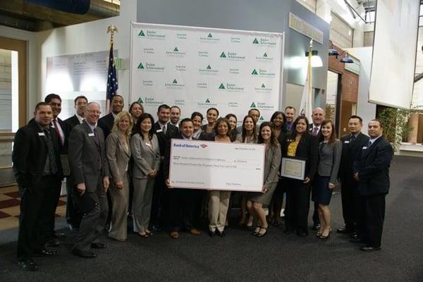 Bank of America makes a wonderful donation to the program