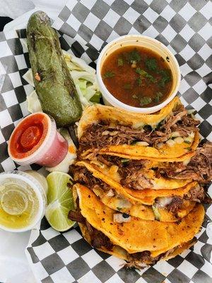 Birria Quesa Taco Plate