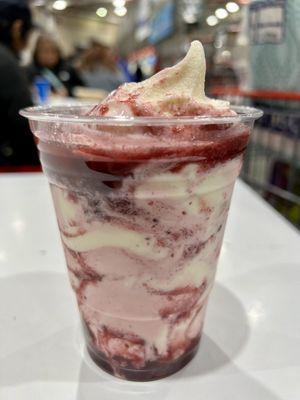 Very Berry Sundae with Vanilla and Strawberry Ice Cream Twist