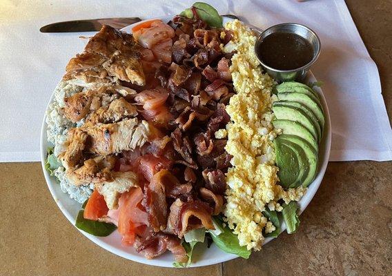 Another shot of the Cobb salad.  This one was marred by spinach that was less-than-fresh.