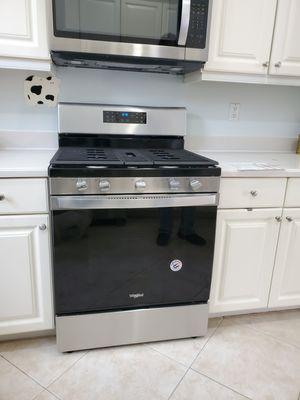 Instalation of new gas range