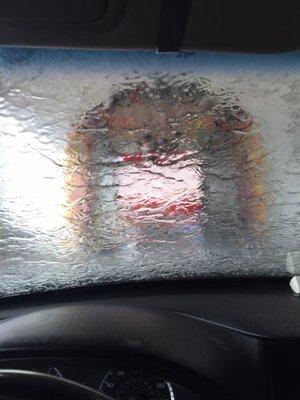 Going through the car wash