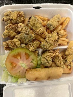 Fried oyster platter...pure heaven.