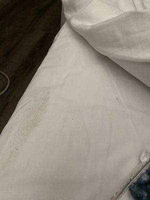 Dirt under comforter