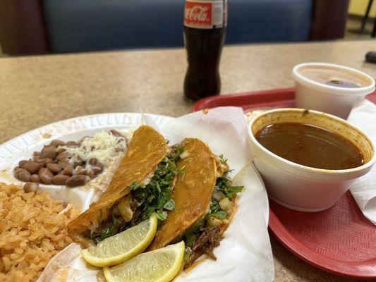 2 Quesa Birria Taco Plate