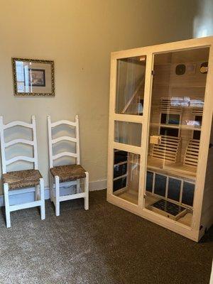 Come and relax in our Infrared  sauna!!!