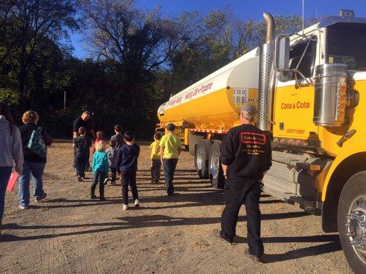 We encourage employees to get involved with the community. Our drivers attend local Touch-a-Truck events.