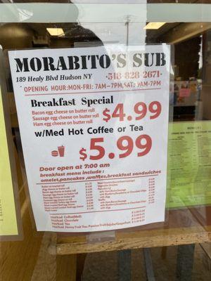 Breakfast special! 7am-7pm