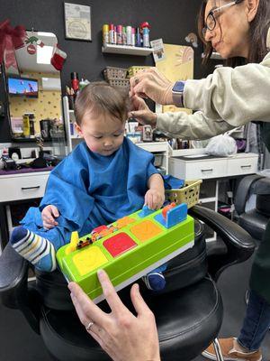 Baby's first haircut