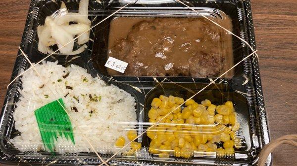 Hamburger steak bento