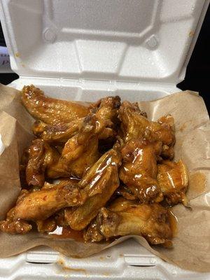 Mango habanero wings!