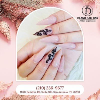 If you love edgy nail designs, stiletto nails are for you!  
Pair them with chic colors or striking patterns for the ultimate bold look.