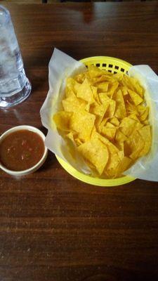 The reopened Los Mariachis on Motel Blvd. Salsa was pretty good but the chips something out of a nightmare. Pretty poor.