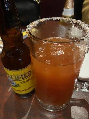 Michelada was ok.The cocktail I ordered was more of a soup overall not to my standards of a Mexican seafood