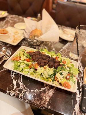 Chopped steak salad