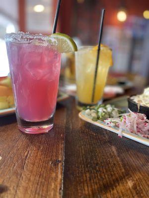 Prickly Pear margarita & mimosa at Brunch!