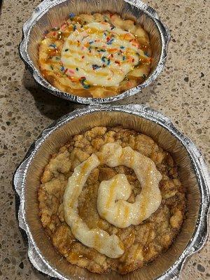 Birthday Cake and Snickerdoodle Cookies. They are big 6" diameter cookies for $5. If you are near Crimson and Southern stop and enjoy.