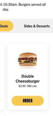 It's just a double burger cheese.