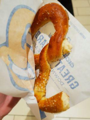 STALE. CRUSTY. OLD. DRY. NASTY. PRETZEL.