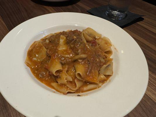 Short rib ragu with paparadelle (note - ALL pastas made fresh in-house!)...also ordered a side of ricotta - delish!