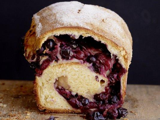 Pastry chef John's famous Huckleberry Brioche