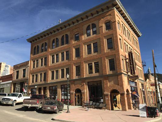 The Historic Victor Hotel, built in the 1899, which has the first elevator installed west of the Mississippi .