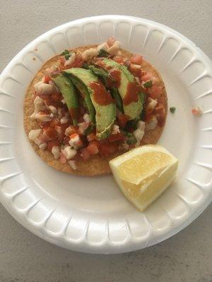 Tostada de ceviche