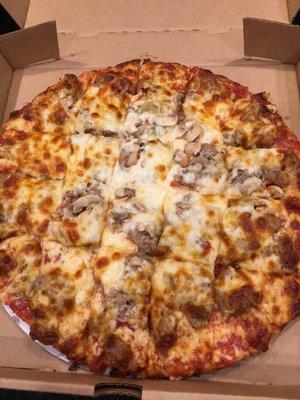 Sausage Mushroom Pizza