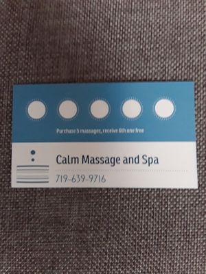 Buy 5 Massages, receive one free.