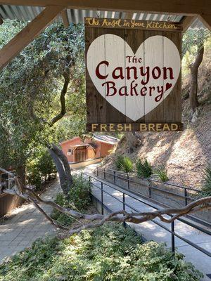 The Bakery is set against the canyon hills, in the middle of the Theatricum Botanicum's oaks.