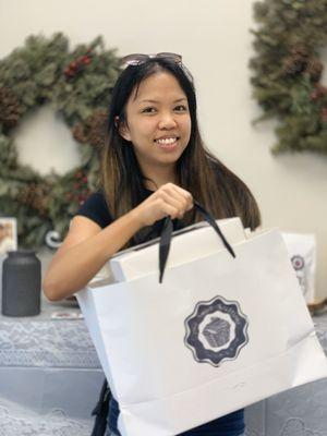 Happy customer headed back to Oregon with our sweet treats, and sugar cookies. Thank you Gwen!