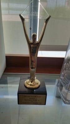 Thayer got this trophy by The American business award