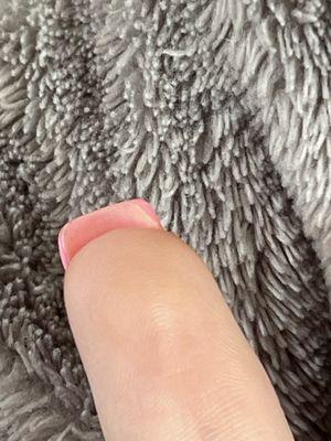 Broken/lifted fingernail from under the non-soak gel