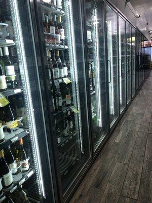 Wine and beer refrigerator at the Colusa Market. Fabulous selections.