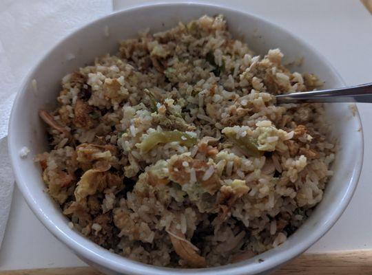 Egg Foo Young and White Rice Leftovers -- Yummy!!!