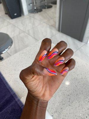 My new nails with tips and design