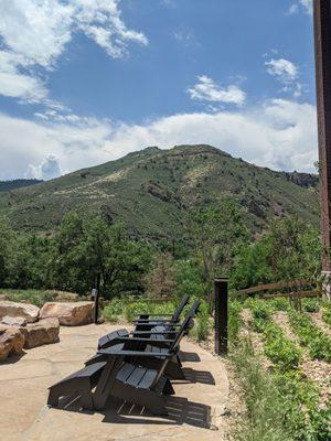 View from patio& fire pit