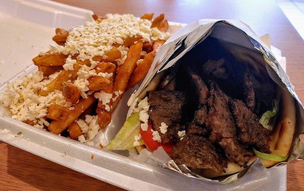 Feta fries and gyro