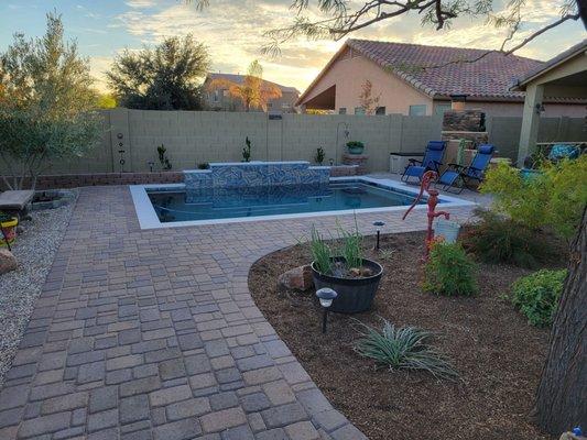 Enjoying our lovely pool built by  Pegasus Pool