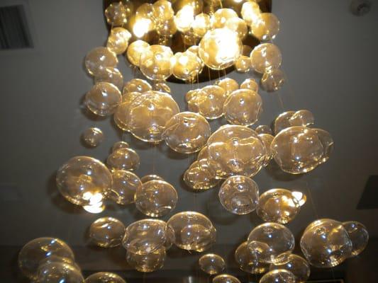 glass globe chandelier, Sultre Boutique