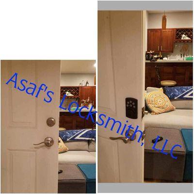 Keypad deadbolt installation in Jessup, MD                             Asaf's Locksmith, LLC