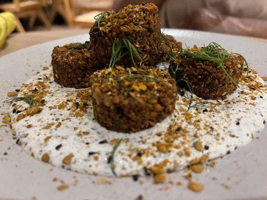 Falafel with extra yogurt