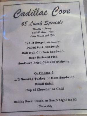 Lunch Menu