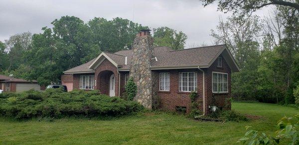 new roof overhangs and gutters