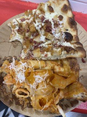 Spicy rigatoni and chicken bacon ranch